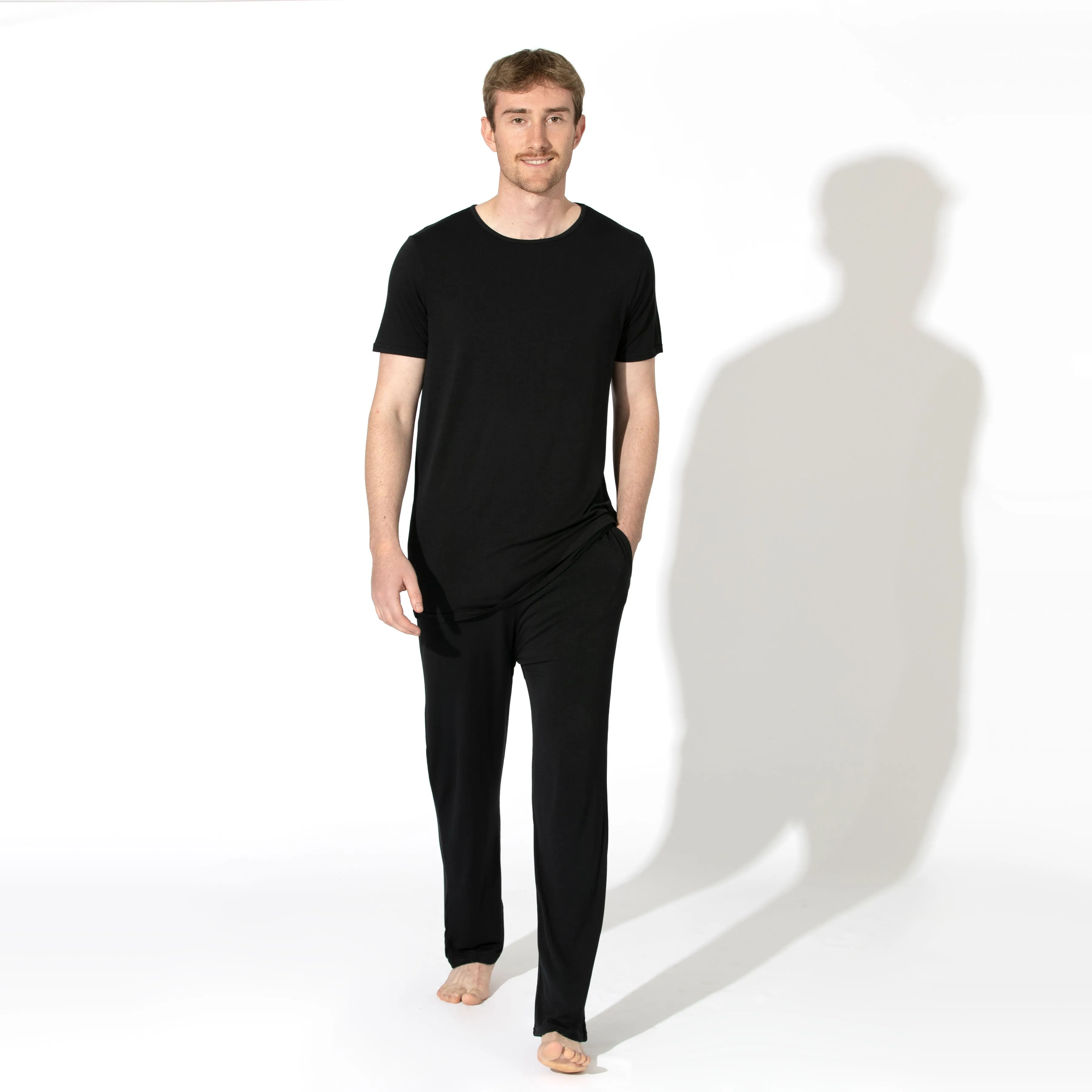 Obsidian Black Bamboo Men's Pajama Set