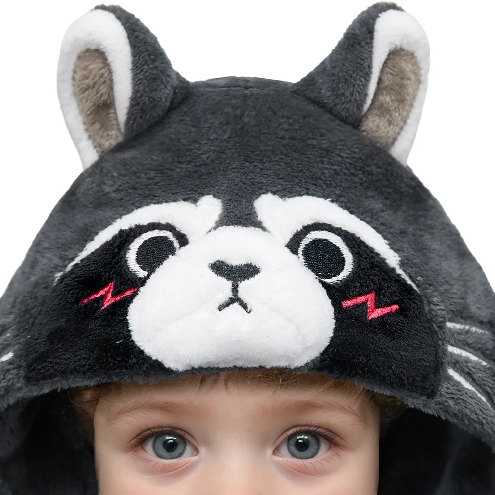 OLAOLA Baby's Raccoon Animal Onesie Plush Soft Flannel Warm Home Pajamas One-Piece Sleepwear