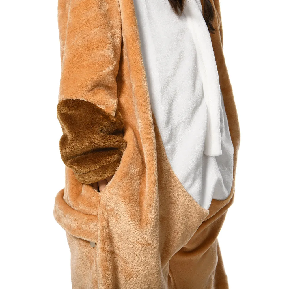 OLAOLA Kids Deer Animal Onesie Plush Soft Flannel Warm Home Pajamas One-Piece Sleepwear
