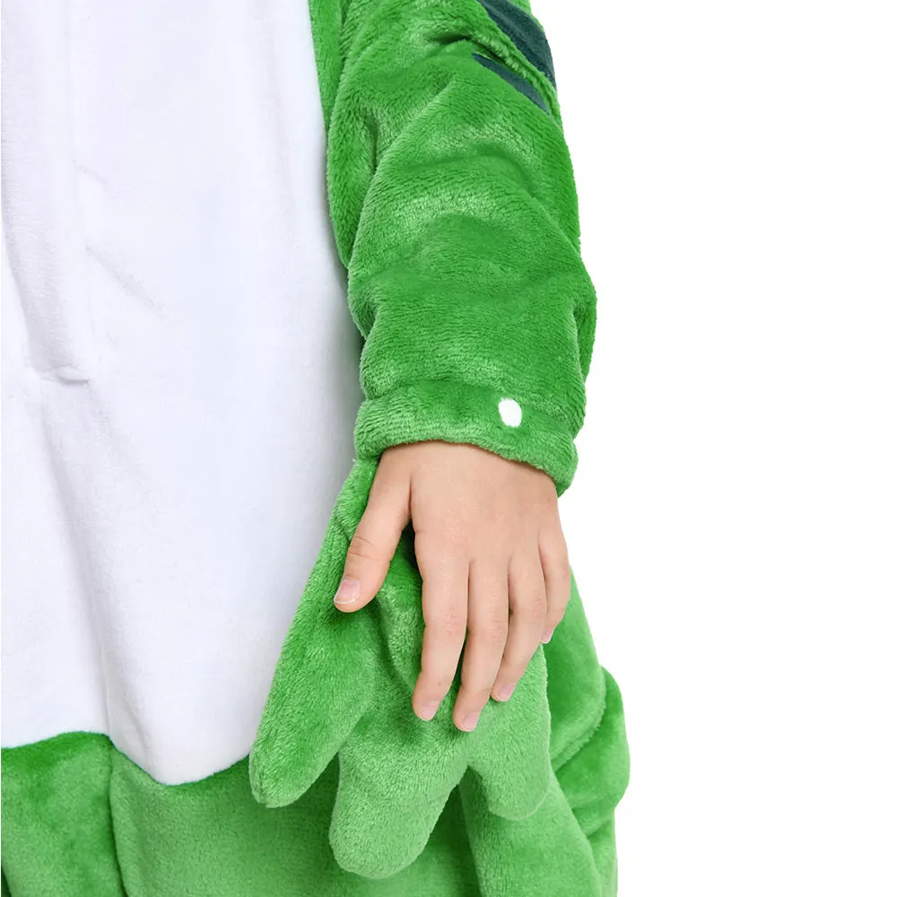 OLAOLA Kids Frog Animal Onesie Plush Soft Flannel Warm Home Pajamas One-Piece Sleepwear