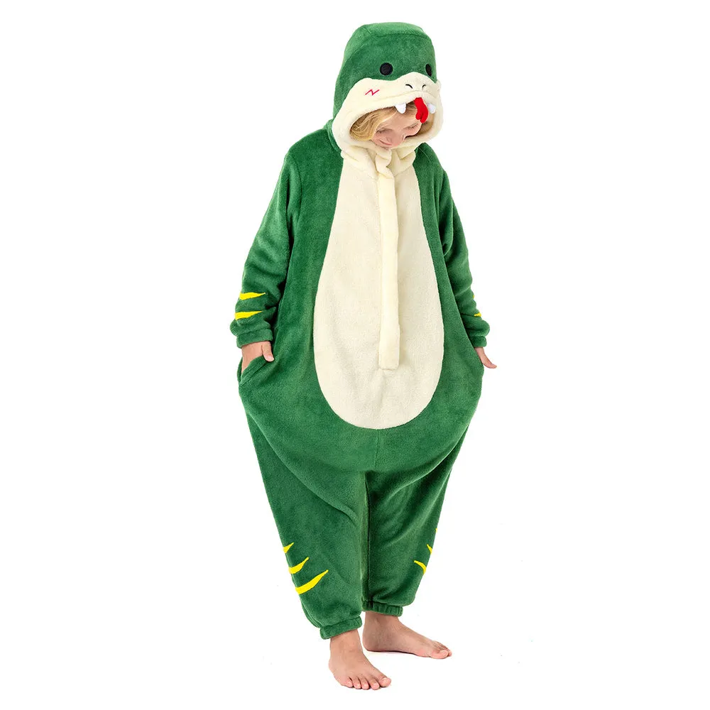 OLAOLA Kids Snake Animal Onesie Plush Soft Flannel Warm Home Pajamas One-Piece Sleepwear