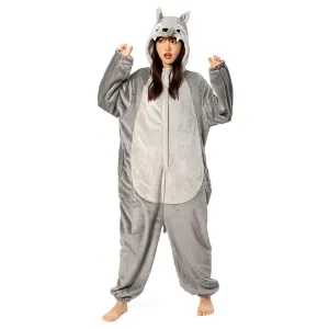 OLAOLA Unisex Adult Plush Wolf Animals Onesie Pajamas Warm Home One-Piece Sleepwear