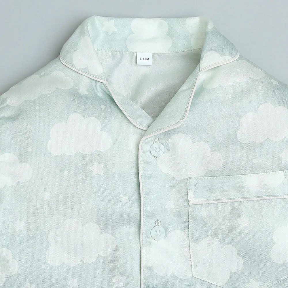 Organic Cotton  Night Suit - Cloud Grey