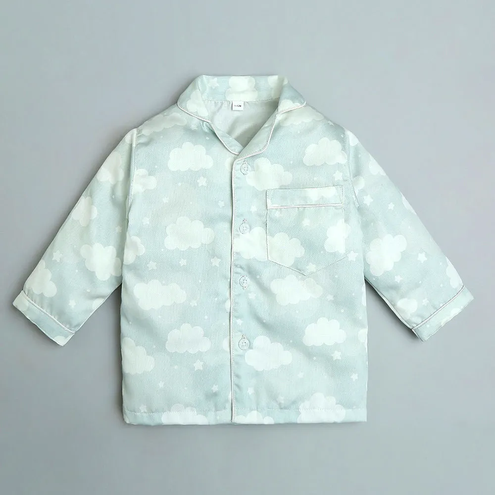 Organic Cotton  Night Suit - Cloud Grey