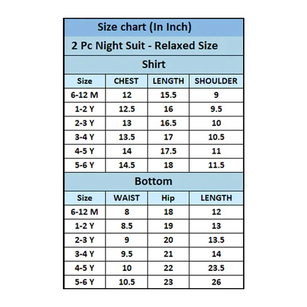 Organic Cotton  Night Suit - Nova
