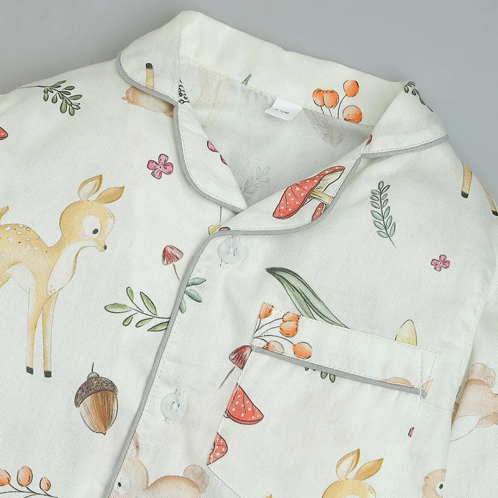 Organic Cotton Night Suit - Woodland