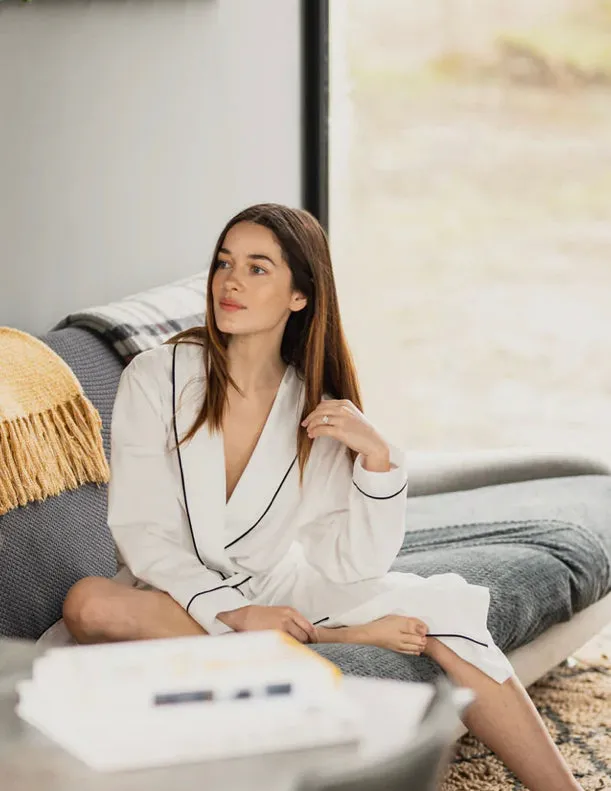 Organic Cotton Robe: White