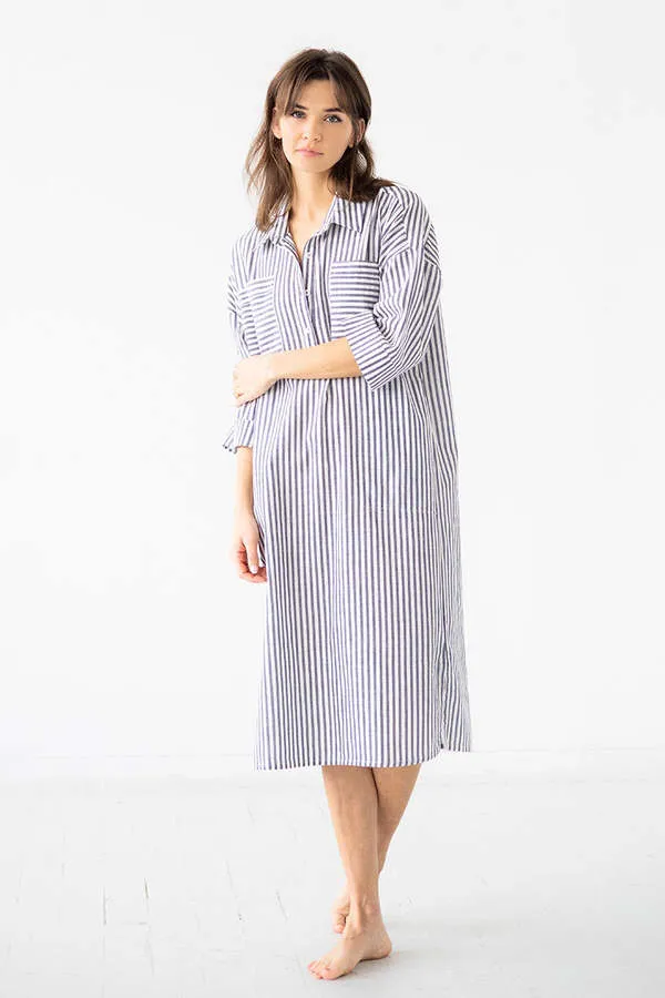 Oversized Button Down Long Shirt