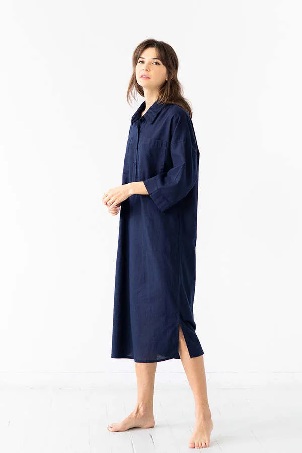 Oversized Button Down Long Shirt
