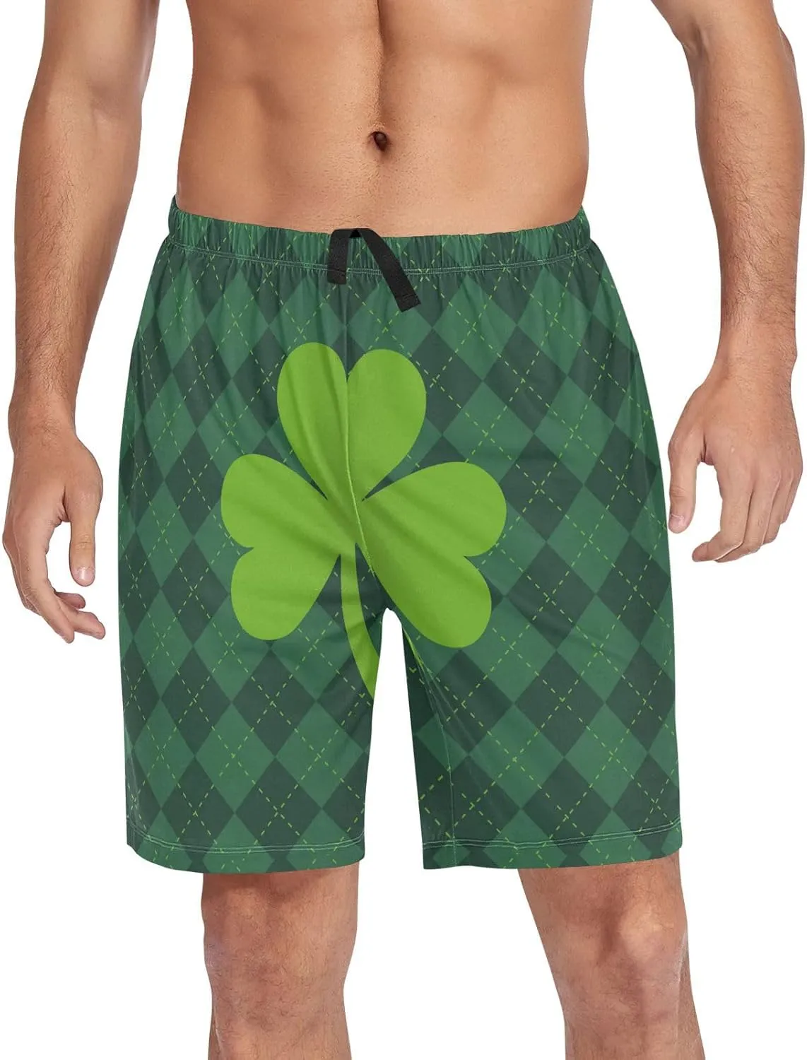 Oyihfvs Men's Pajama Shorts, Soft Lounge Short Pants with Pockets Drawstring (S-2XL)