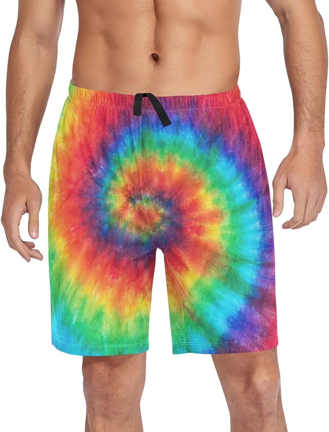 Oyihfvs Men's Pajama Shorts, Soft Lounge Short Pants with Pockets Drawstring (S-2XL)