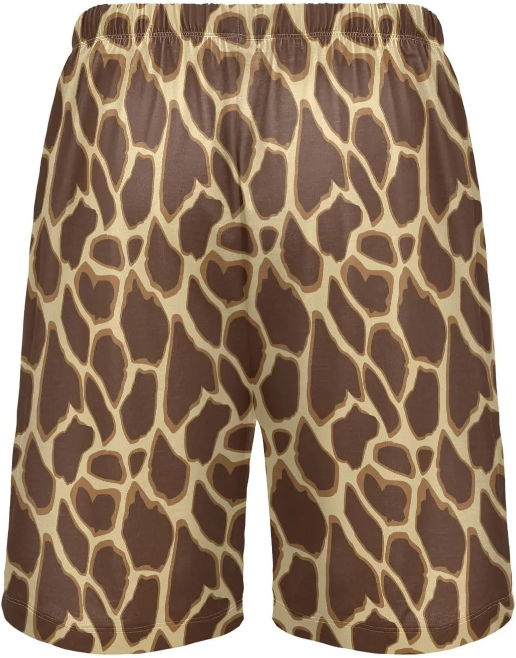 Pajama Shorts for Men Giraffe Print Summer Pajama Pants with Pocket Pjs Bottoms Sleep Shorts Lounge Wear