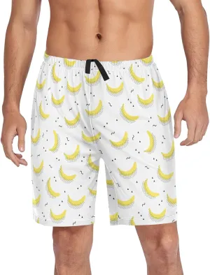 Pajama Shorts for Men Summer Pajama Pants with Pocket Pjs Bottoms Sleep Shorts Lounge Wear