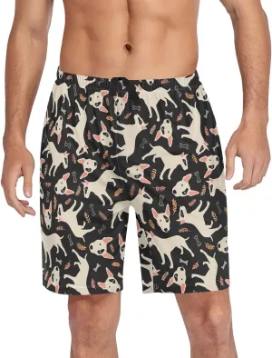 Pajama Shorts for Men Summer Pajama Pants with Pocket Pjs Bottoms Sleep Shorts Lounge Wear