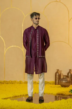 Panelled Long Kurta Set