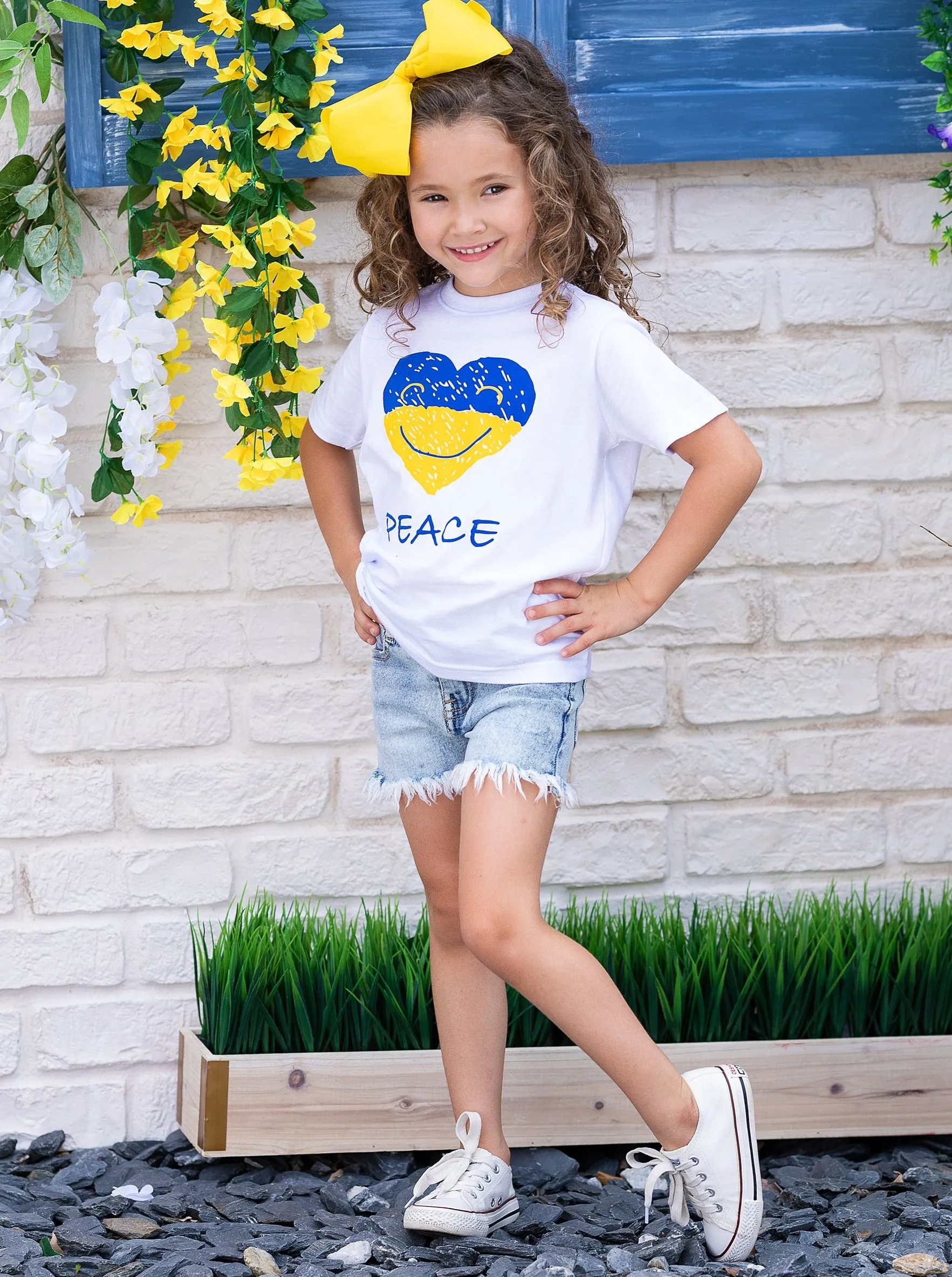 Peace in Ukraine Short Sleeved Top