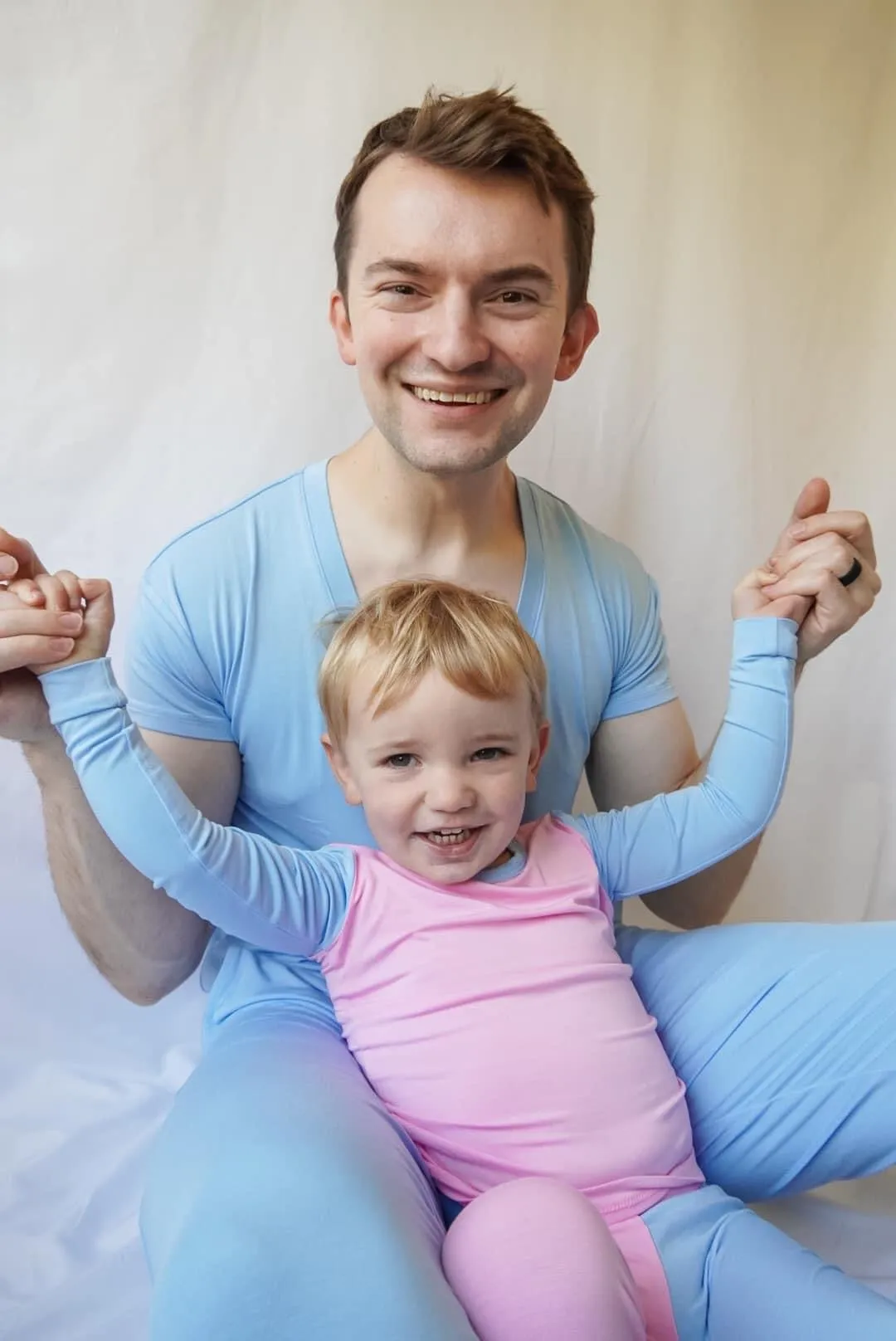 Petal / Sky Colorblock | Long Sleeve Pajamas