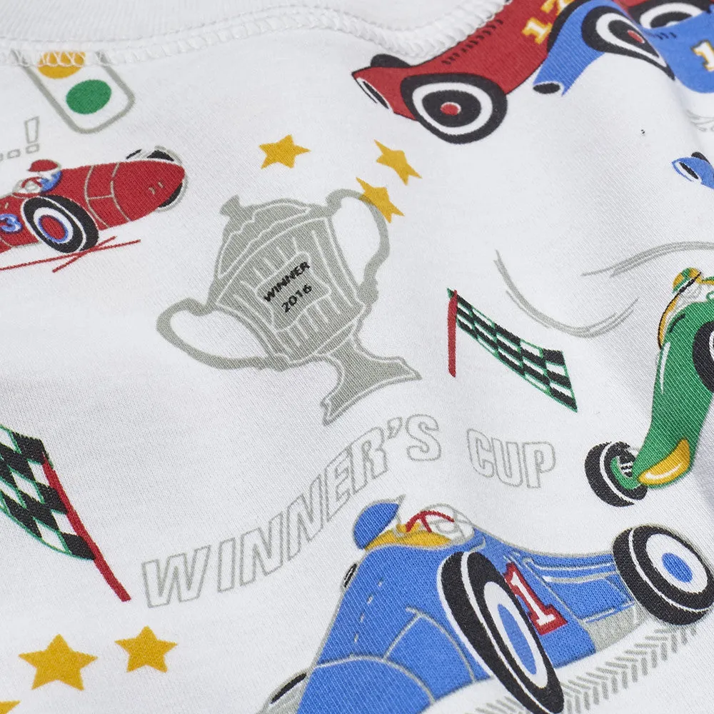 Petidoux Kids Boy Vintage Racecars - Long Sleeve Pajamas