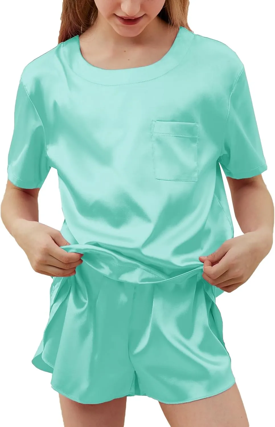 Petite&Me Girls Pajamas, Silk Pajamas for Girls Size 4-14
