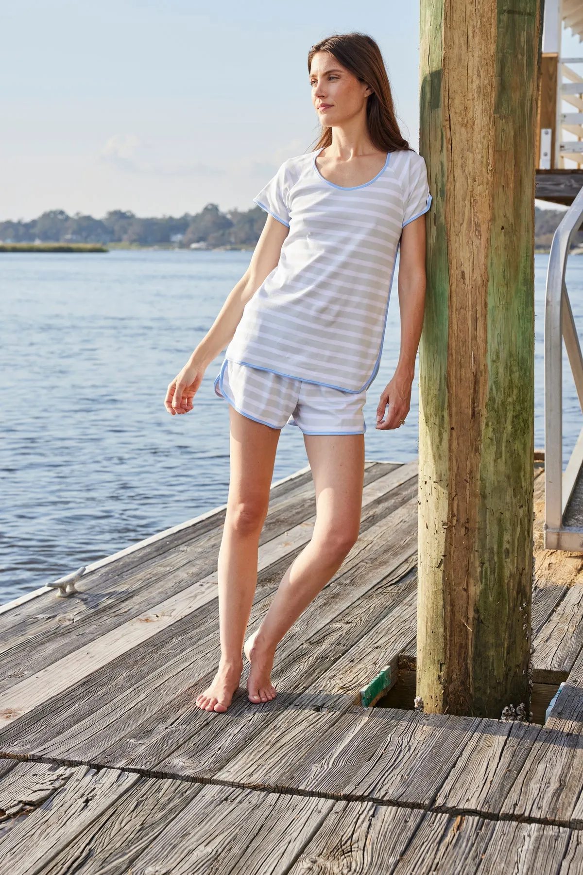 Pima Shorts Set in Seaside