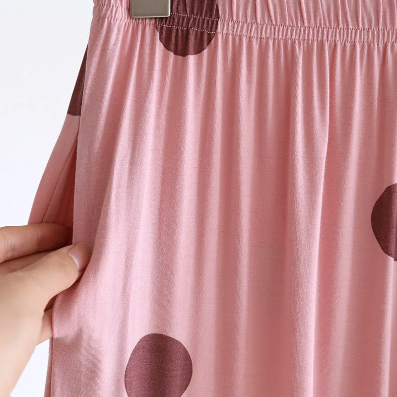 Pink Big Polka Dots Pajama Set