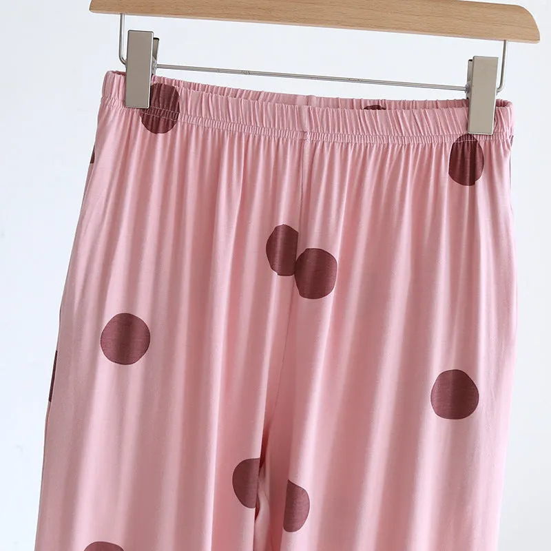 Pink Big Polka Dots Pajama Set