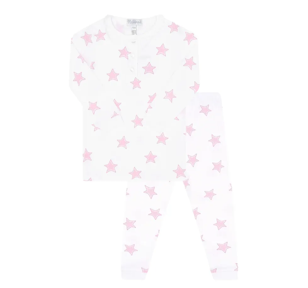 Pink Stars Print Pajama