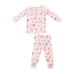 Pink Vintage Santas 2pc Loungewear Set
