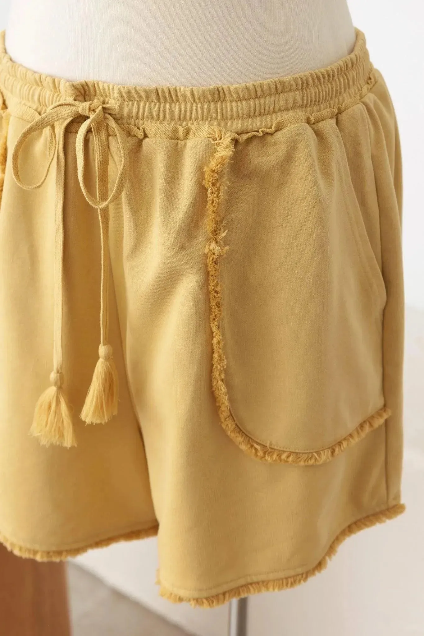 Plus Size Fringe Hem Sweatshirt & Short Set