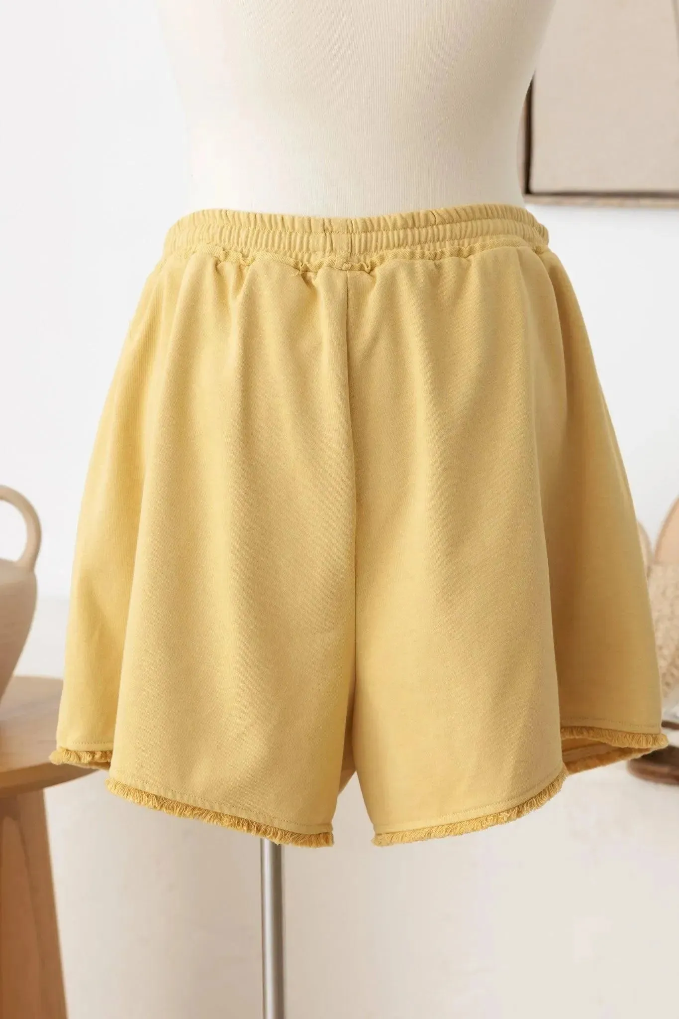 Plus Size Fringe Hem Sweatshirt & Short Set