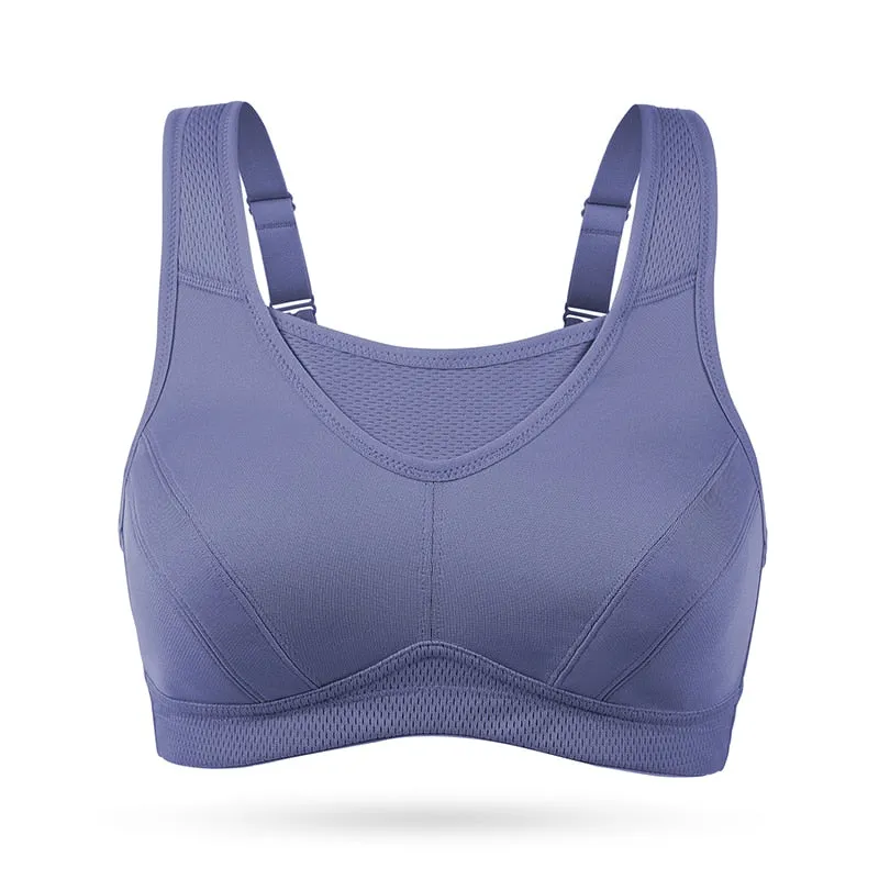 Plus size full cup non-padded wireless sports bra (Size 34-48, B-G)