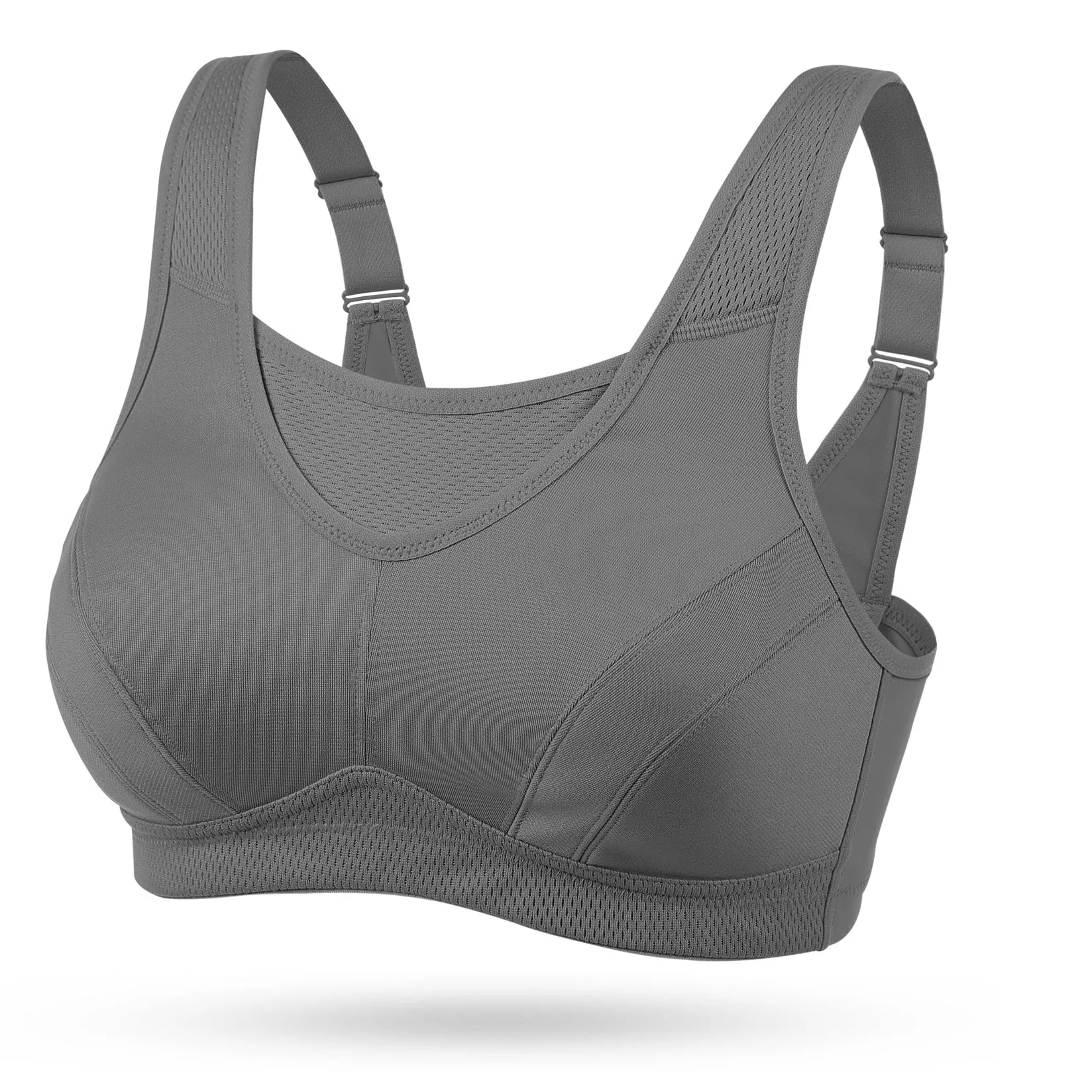 Plus size full cup non-padded wireless sports bra (Size 34-48, B-G)
