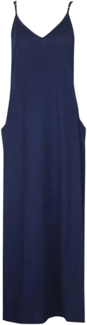 Plus Size Maxi Dress for Women's Pajamas Sleeveless V-Neck Skirt Round Neck with Pocket Long Dresses Daily Wear