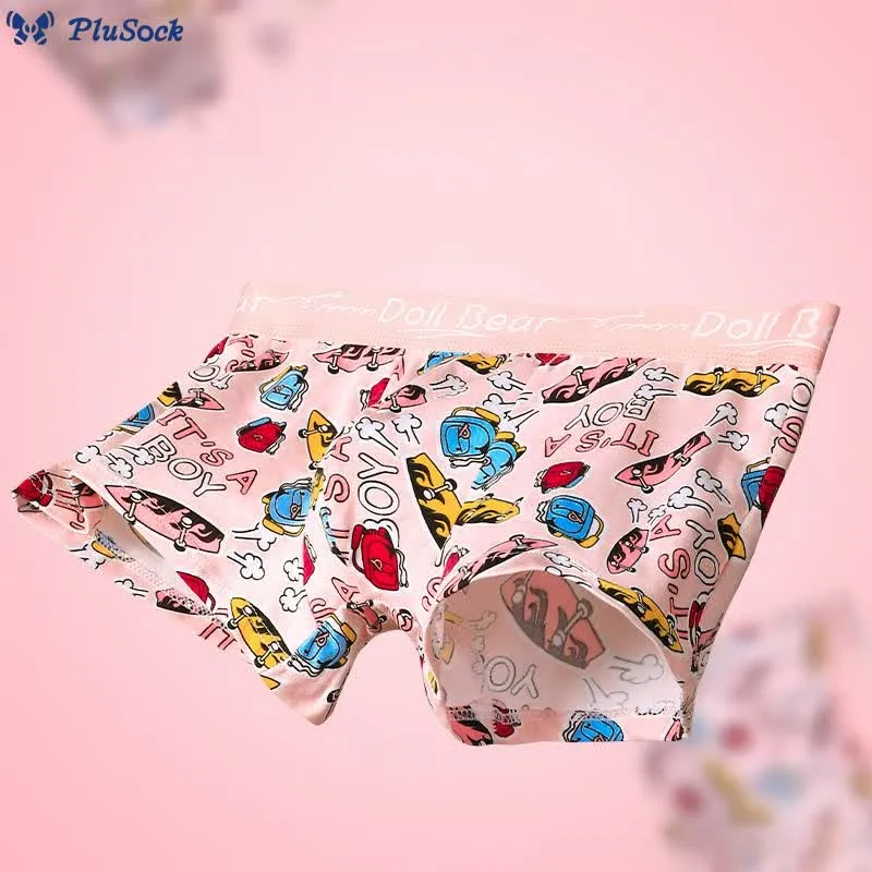 Plus Size Pink Series Boxer Briefs(4 Packs)
