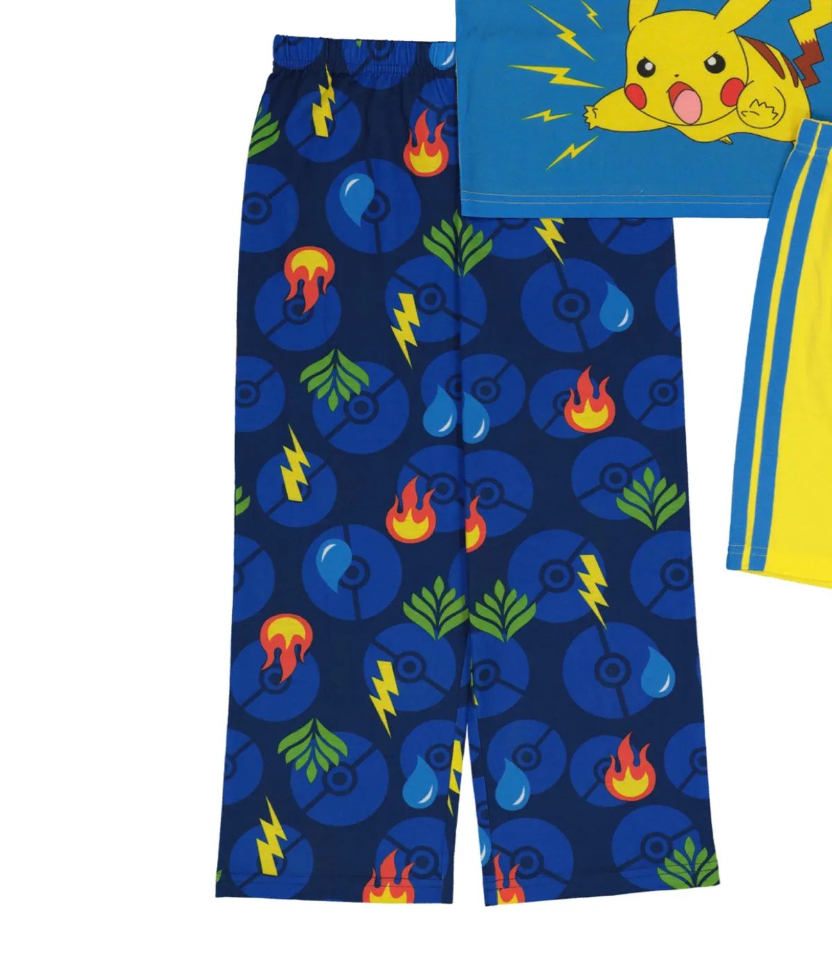Pokemon Boys Pajamas Short Sleeve Kids PJs 3pc Set