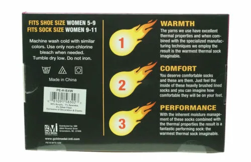 Polar Extreme Women's 2 Pair Thermal Insulated Fleece Crew Socks Marl Blue