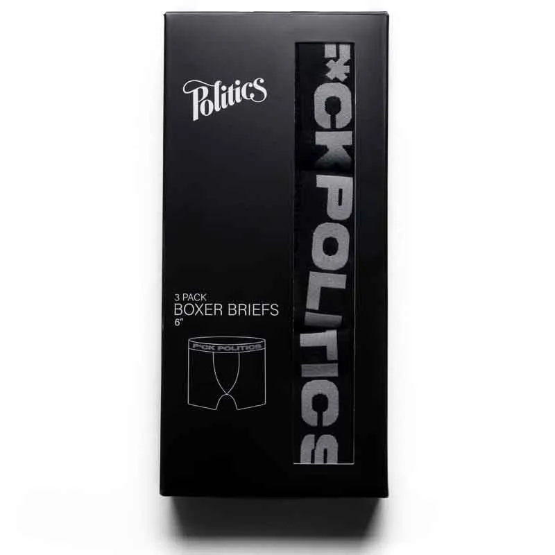 Politics F*ck Politics Boxer Briefs - Black