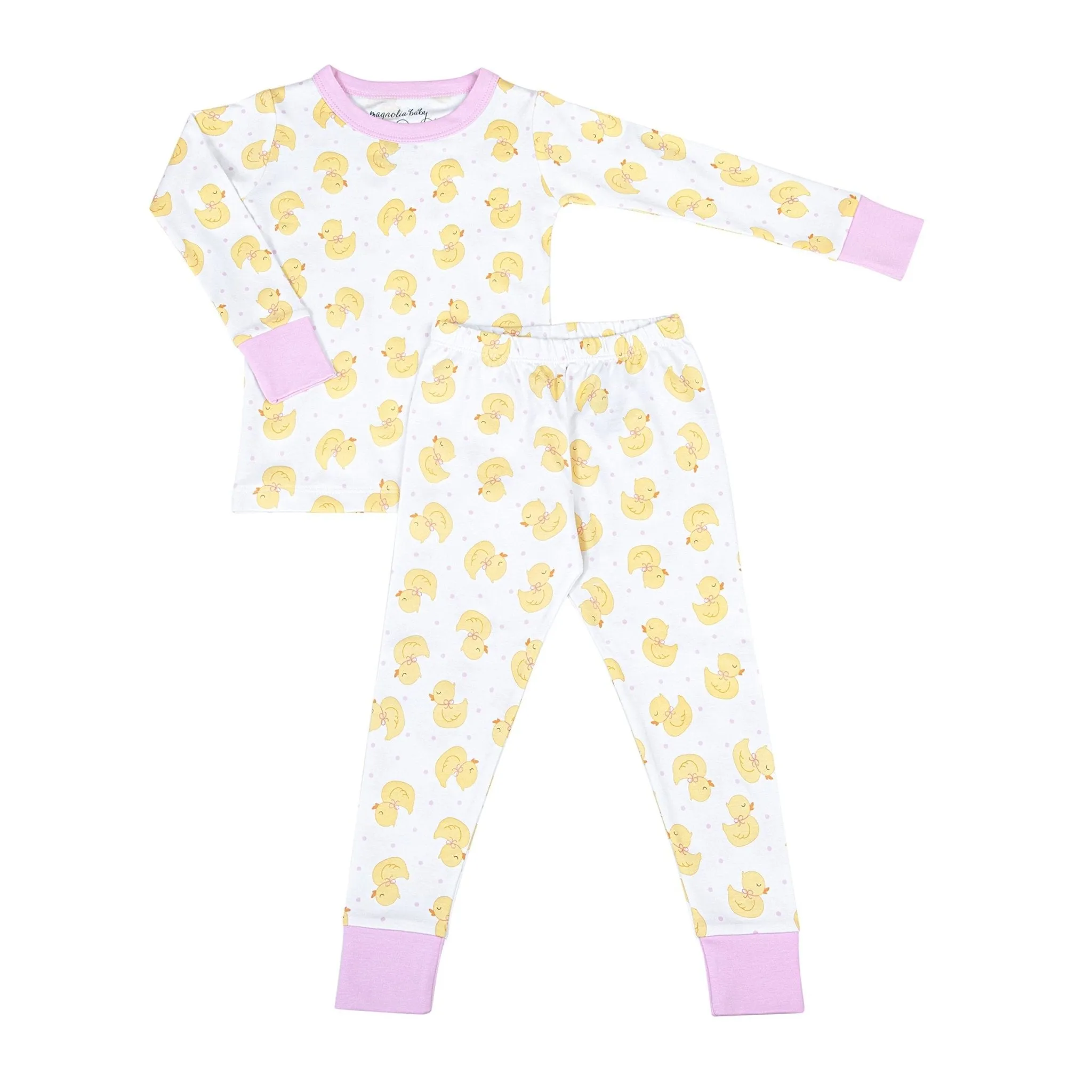 Precious Ducklings Long Pajamas - Pink