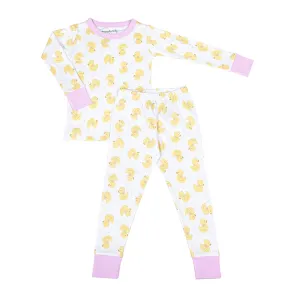 Precious Ducklings Long Pajamas - Pink
