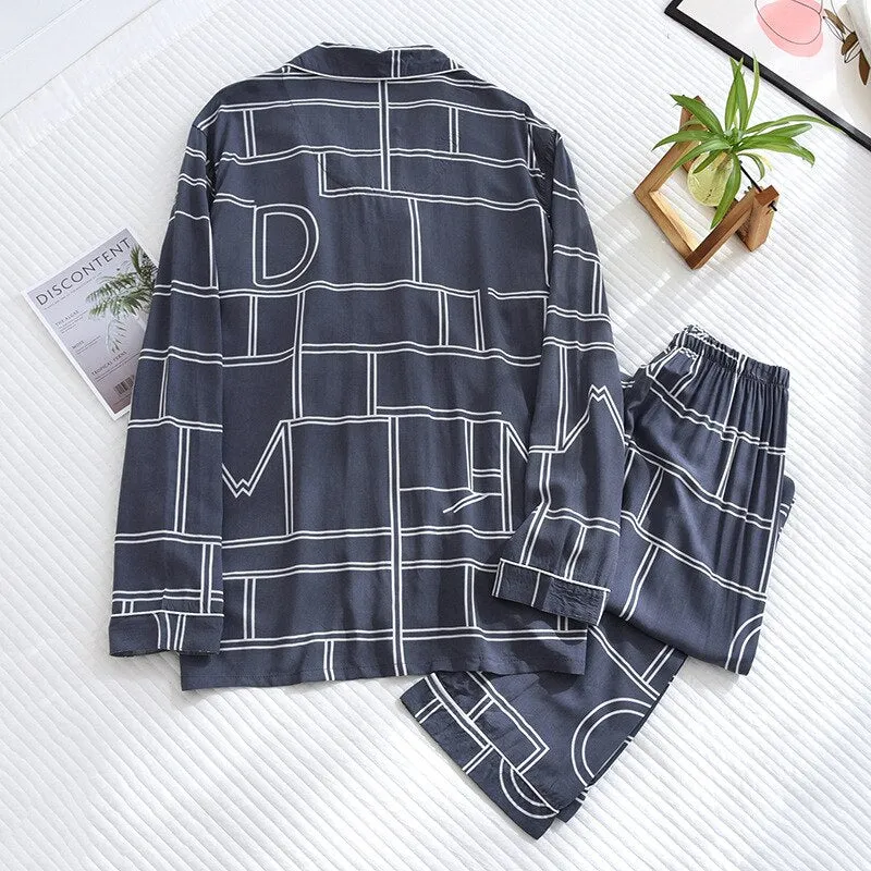 Printed Pajama Set For Men