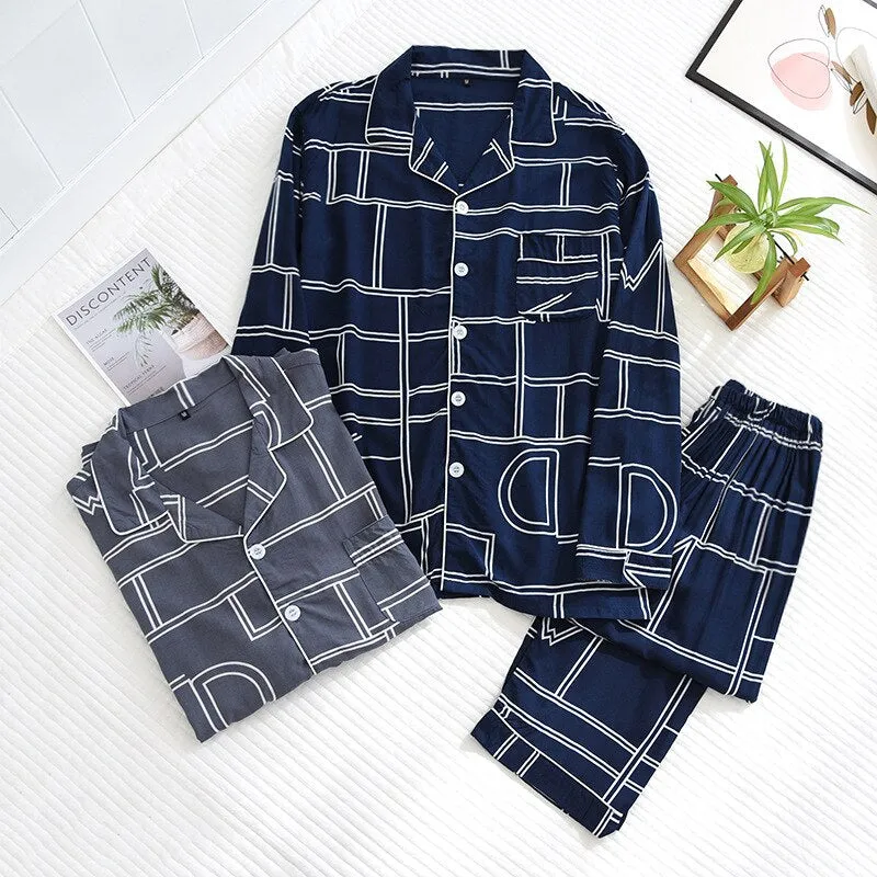Printed Pajama Set For Men