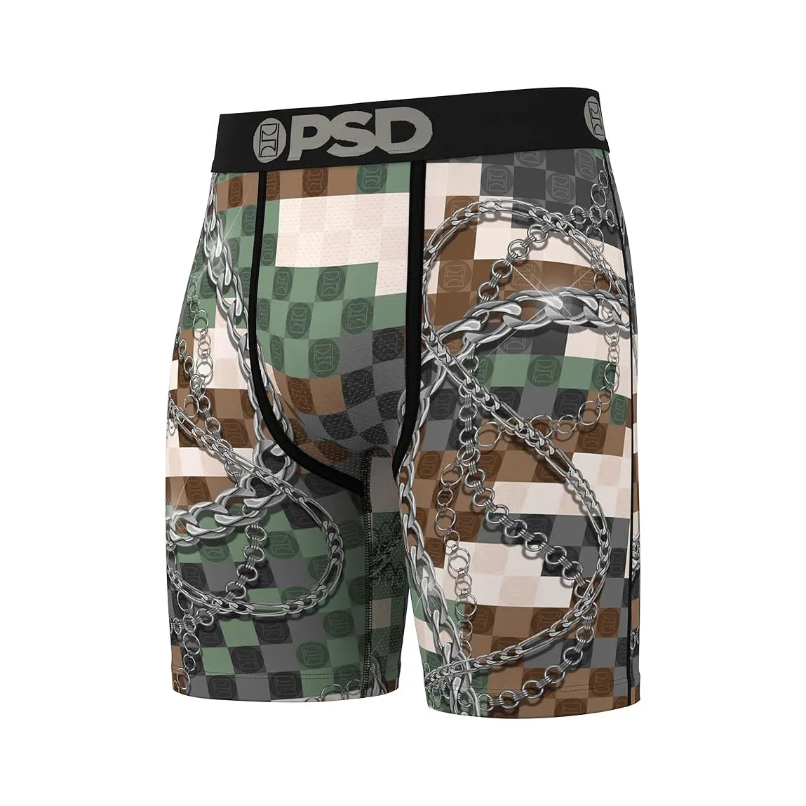 PSD Men's Multicolor Army Boxer Briefs Small Underwear - 324180048-MUL-S