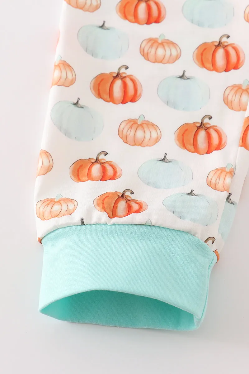 Pumkin Print Boy Pajamas Set