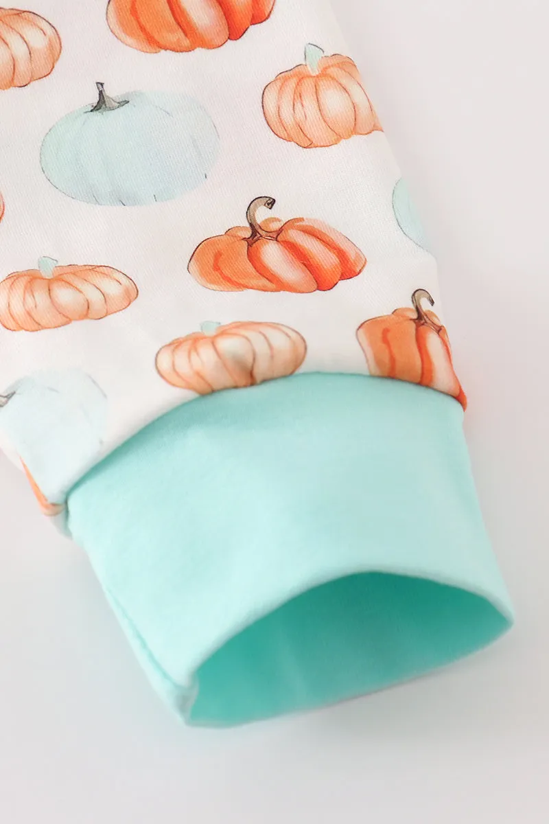 Pumkin Print Boy Pajamas Set