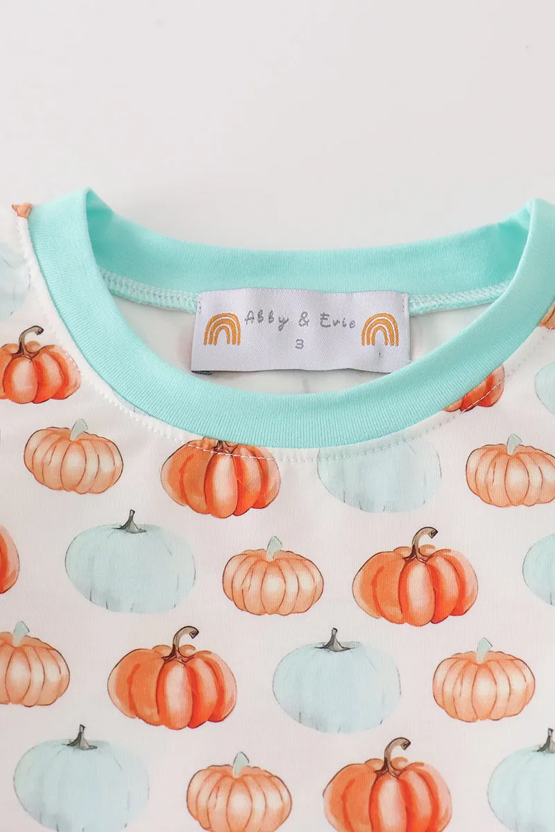 Pumkin Print Boy Pajamas Set