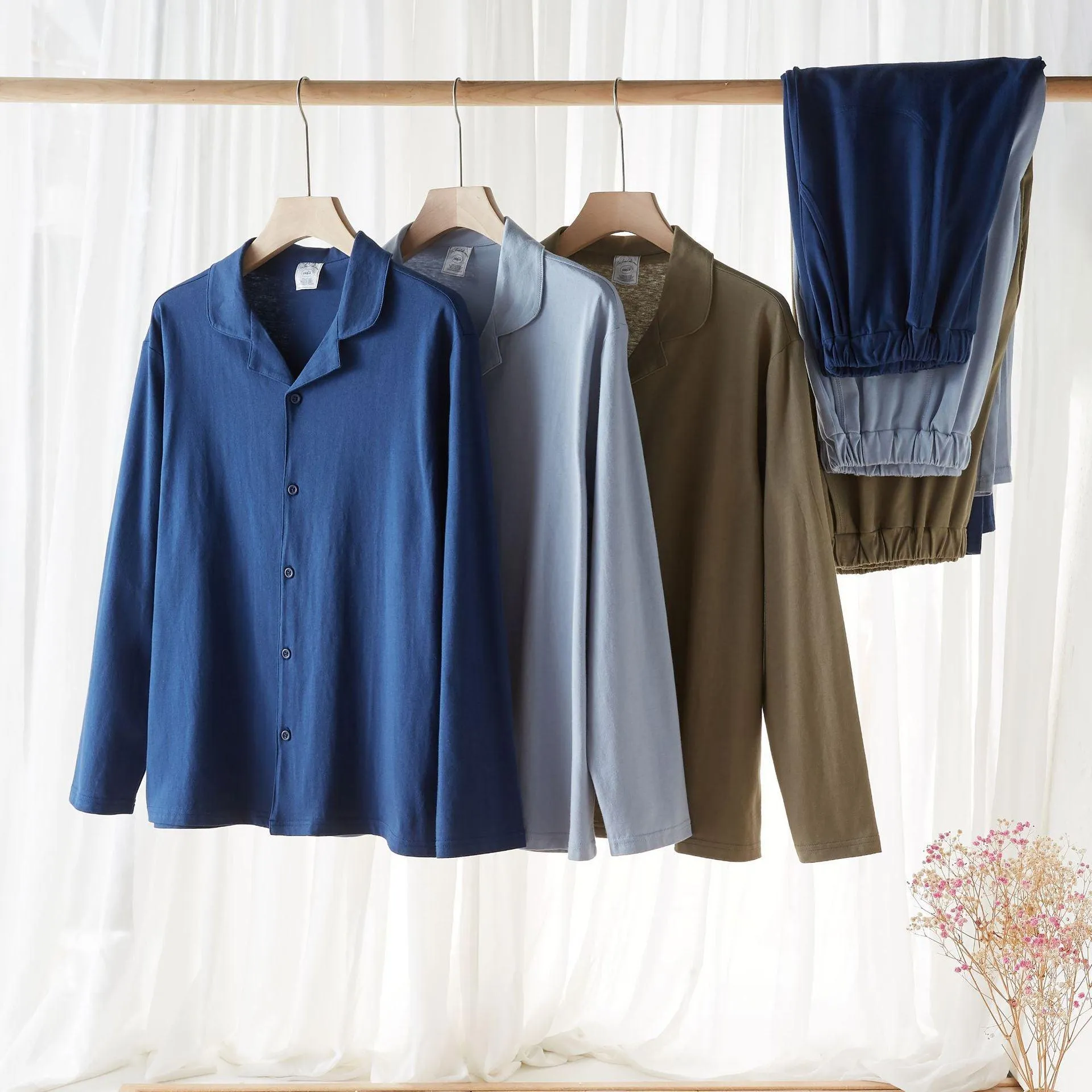 Pure Cotton Couple Pajamas Set - Comfortable Home Wear