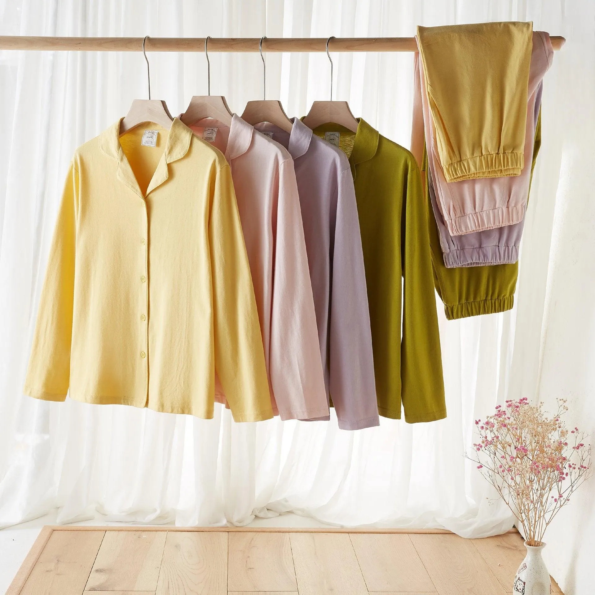 Pure Cotton Couple Pajamas Set - Comfortable Home Wear