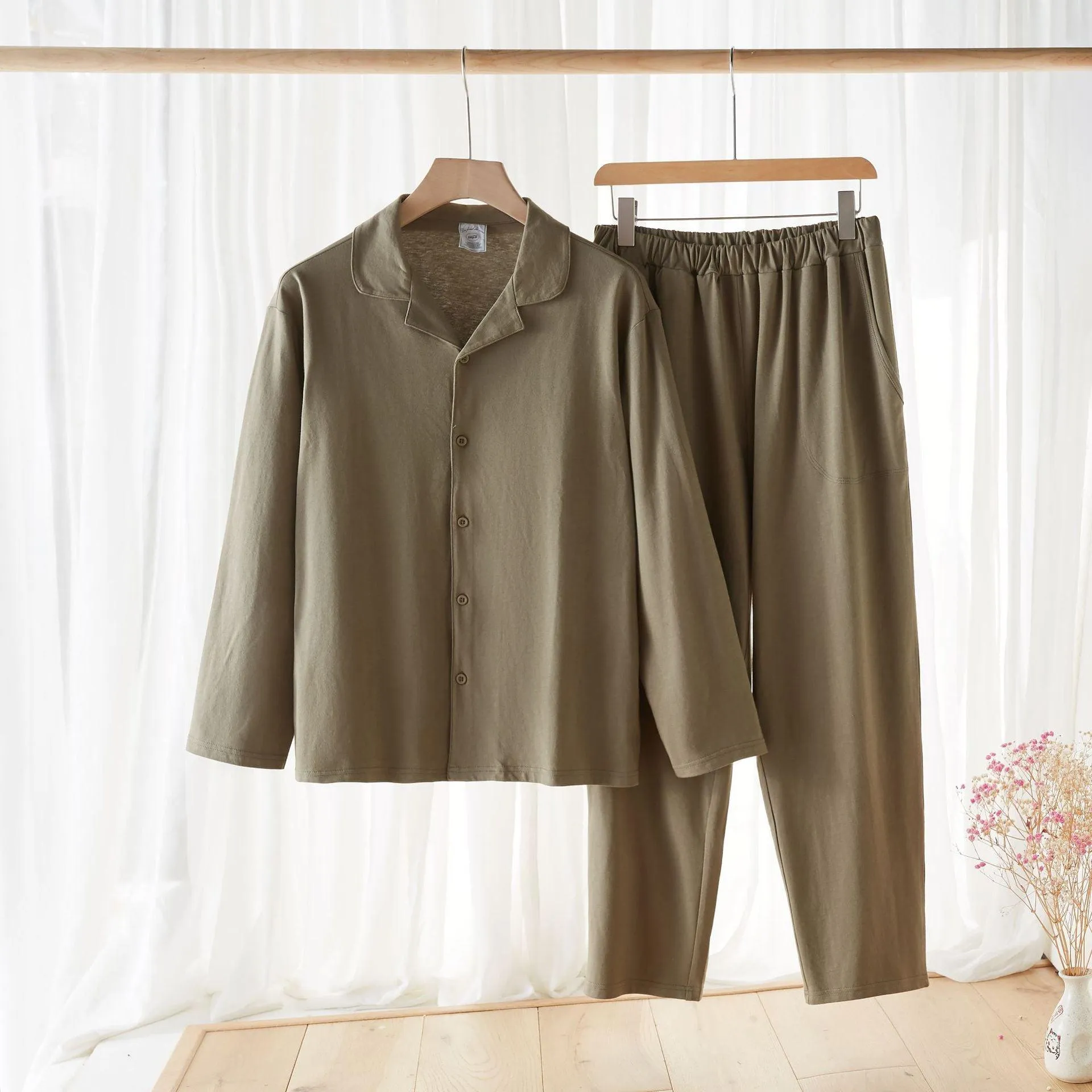 Pure Cotton Couple Pajamas Set - Comfortable Home Wear