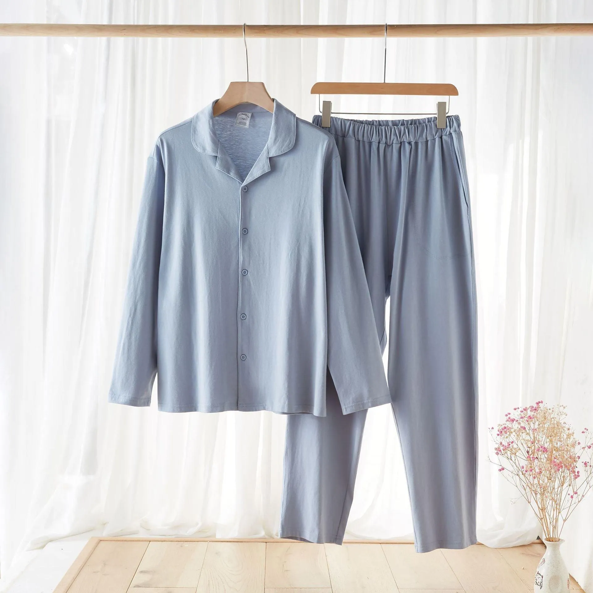Pure Cotton Couple Pajamas Set - Comfortable Home Wear