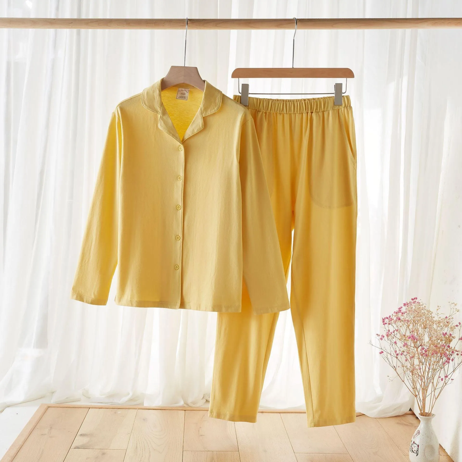 Pure Cotton Couple Pajamas Set - Comfortable Home Wear